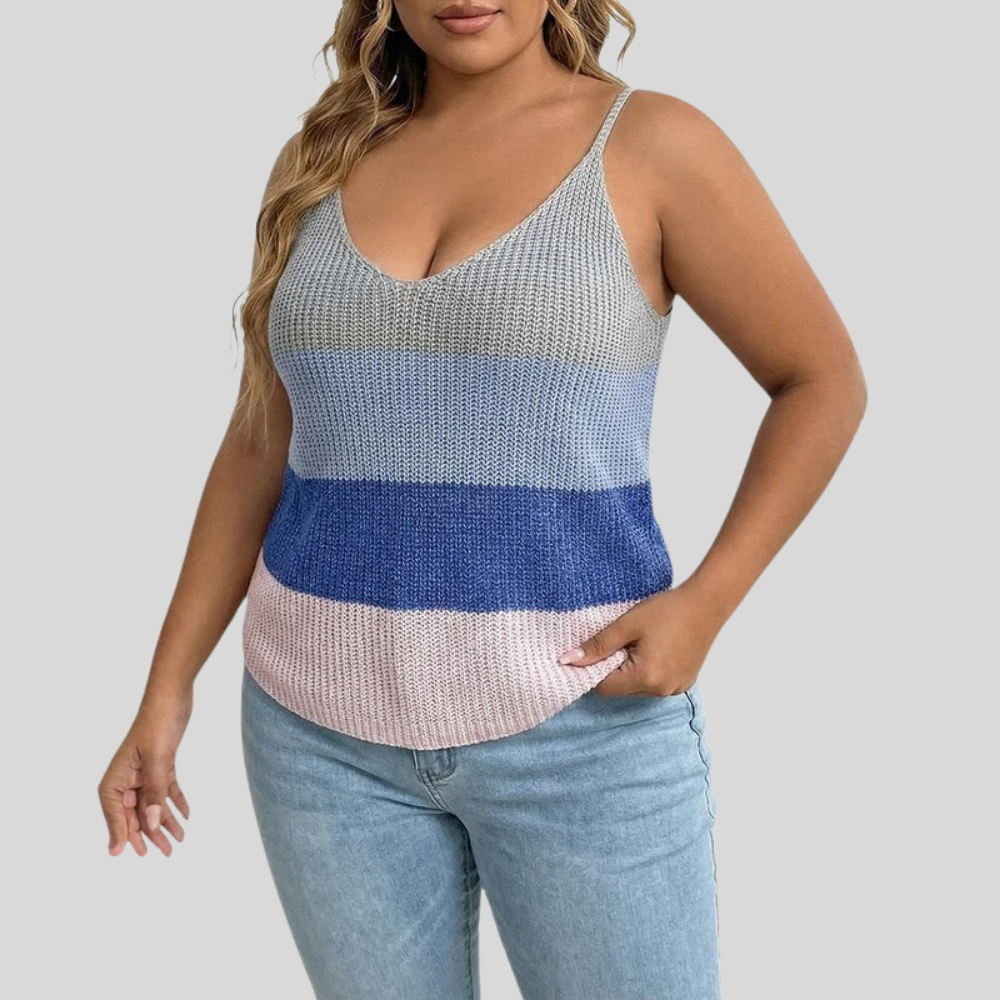 Color Block Plus Size Cami