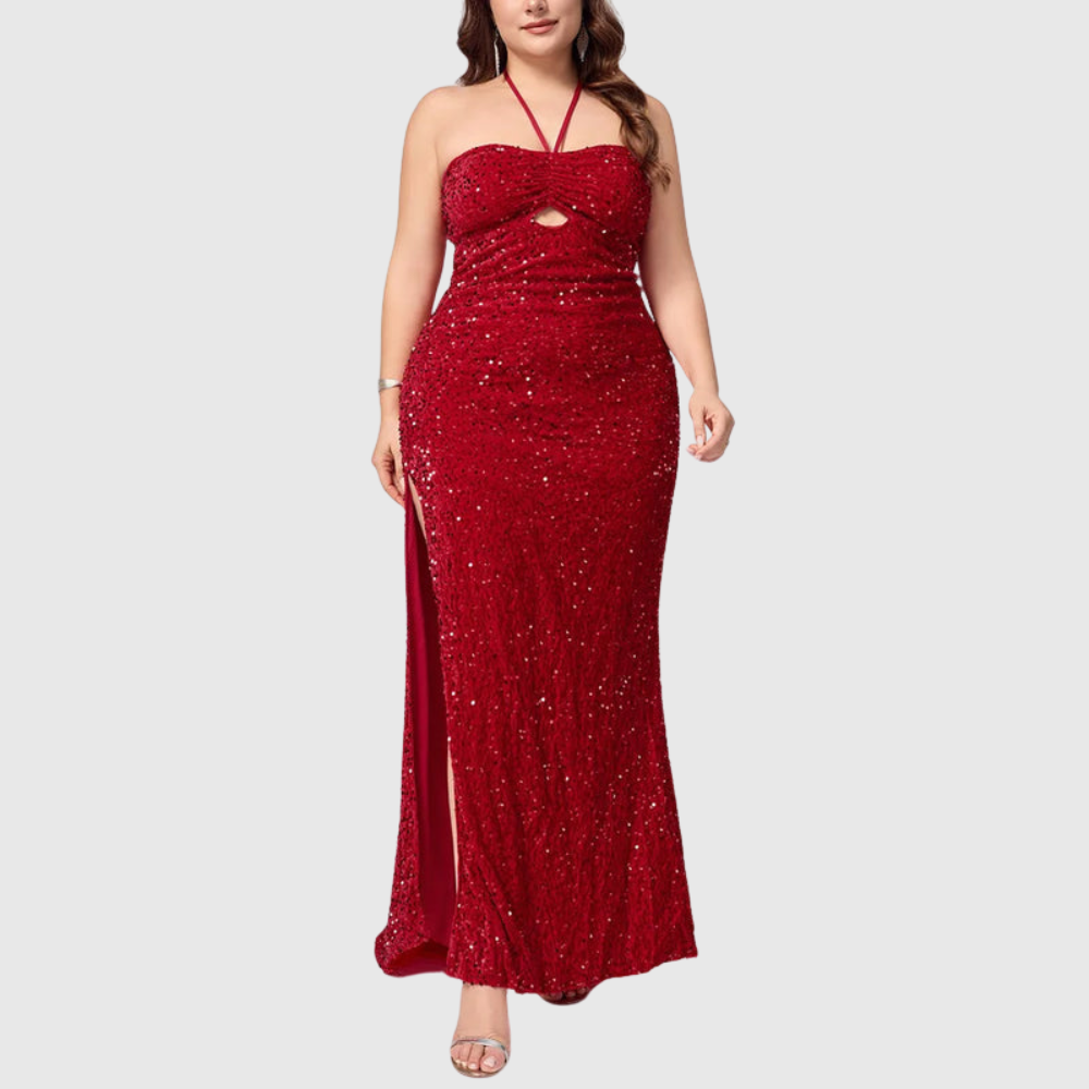 Glam Plus Size Evening Dress