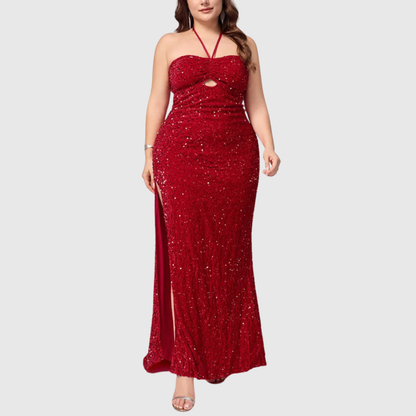 Glam Plus Size Evening Dress