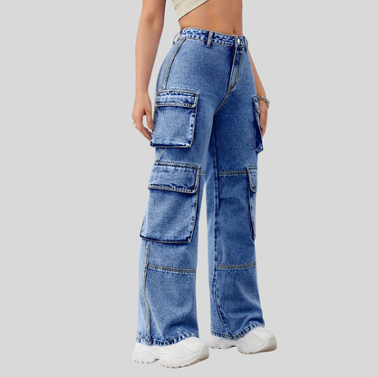 High Waist Pocket Plus Jeans