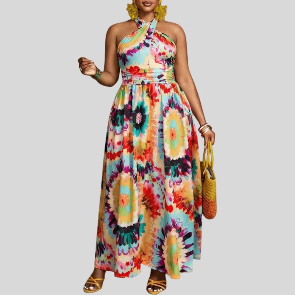 Plus Size Halter Maxi Dress
