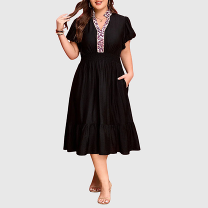 Patchwork Plus Size Maxi Dress