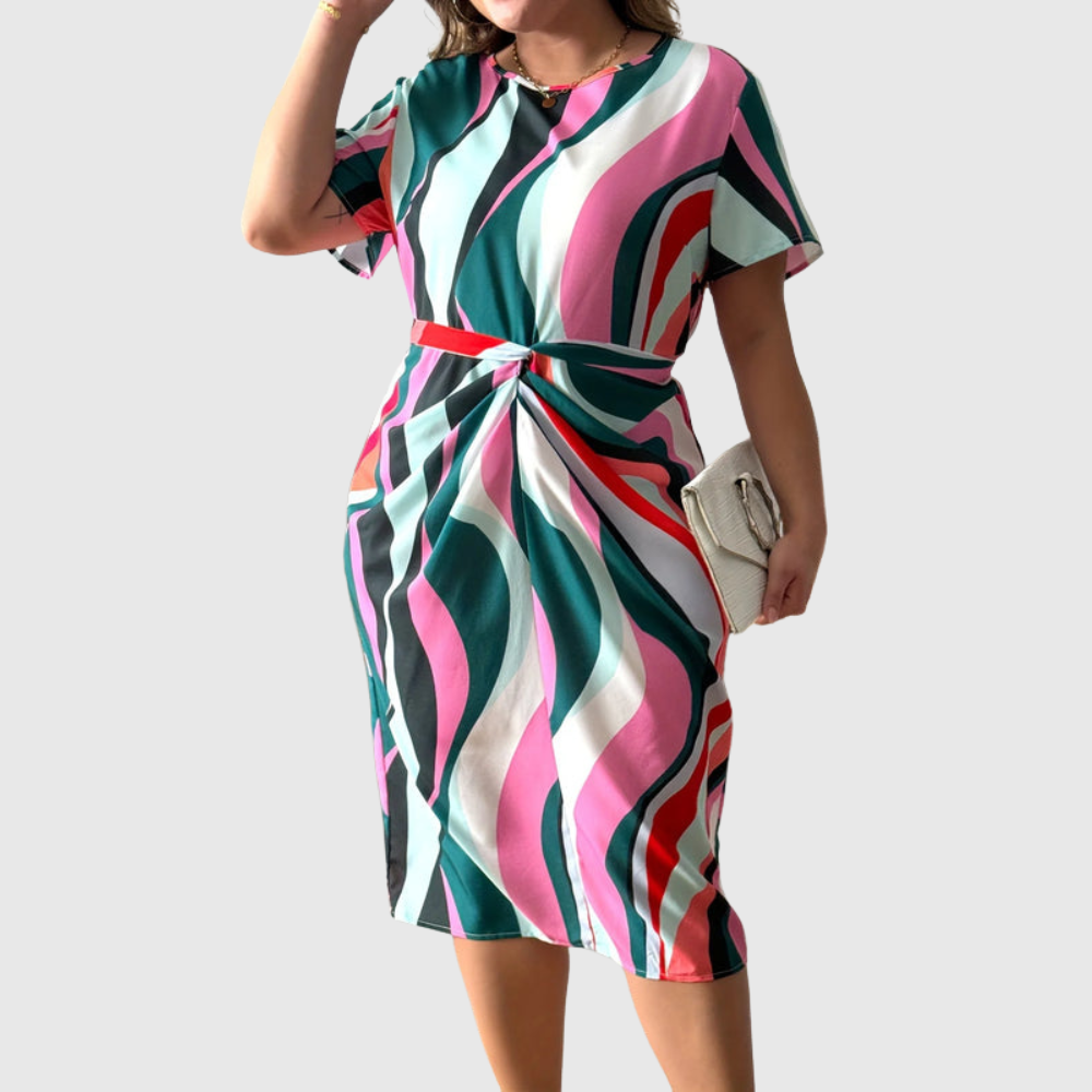Geometric Plus Size Summer Dress