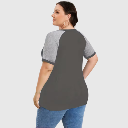 Raglan Block Plus Size Top