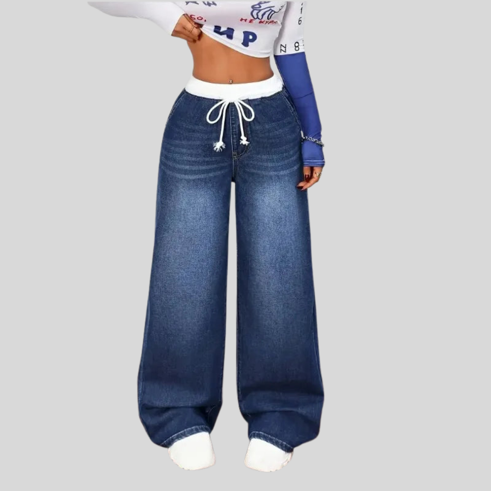 Plus Size Drawstring Wide Pants