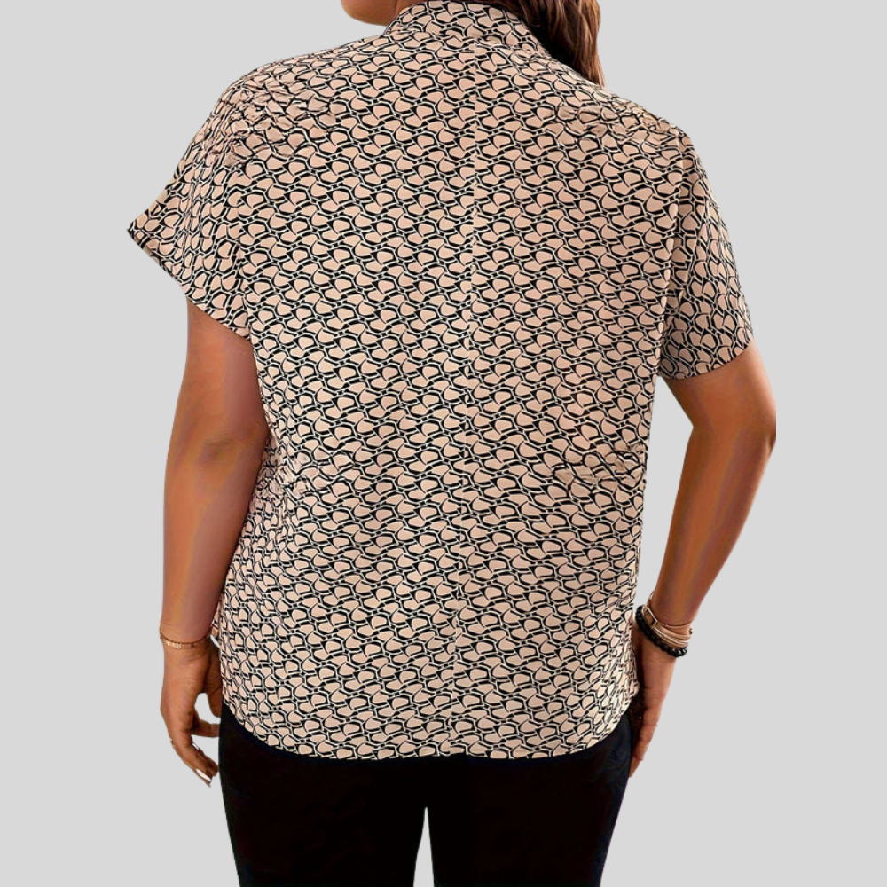 Summer Print Plus Size Blouse