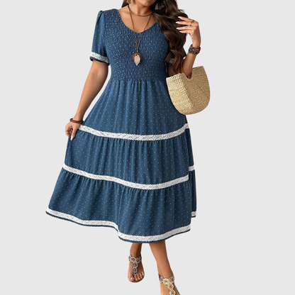 Swiss Dot Plus Size Summer Dress