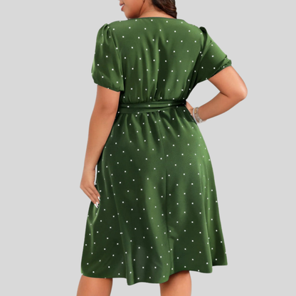Plus Size Retro Polka Dress