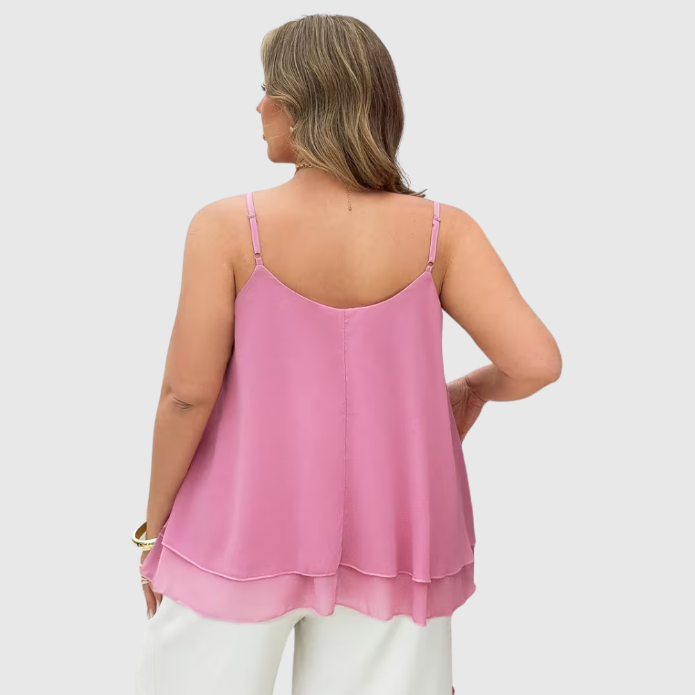 Pleated Cami Plus Size Top