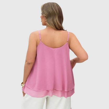 Pleated Cami Plus Size Top