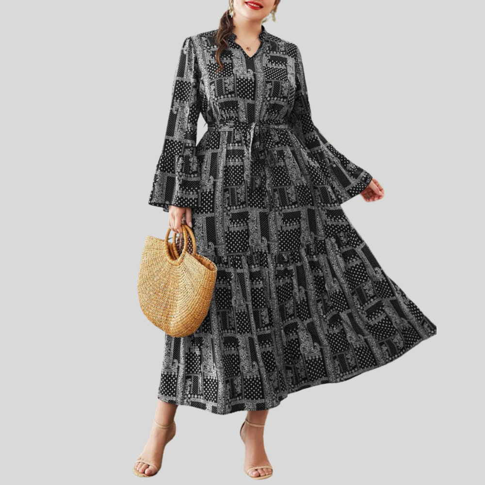 Plus Size Ethnic Aline Dress