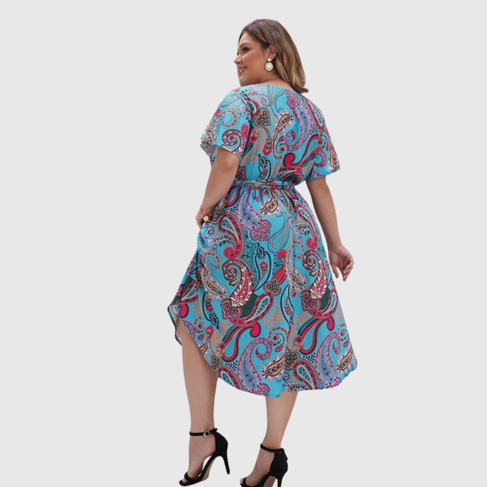 Paisley Plus Size Maxi Dress