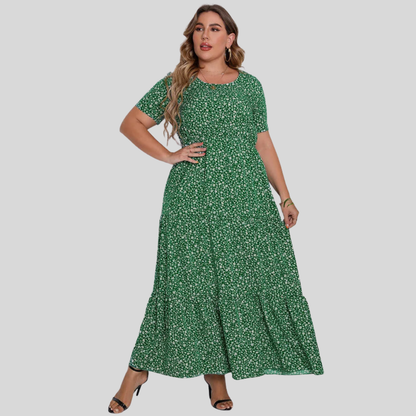 Ruffle Plus Size Vacation Dress