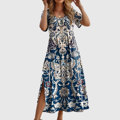 Printed Plus Size Vacation Dress