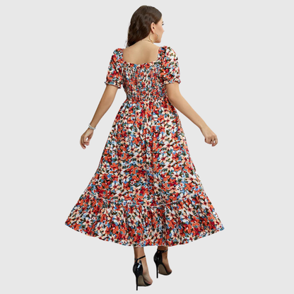 Puff Sleeve Plus Size Dress