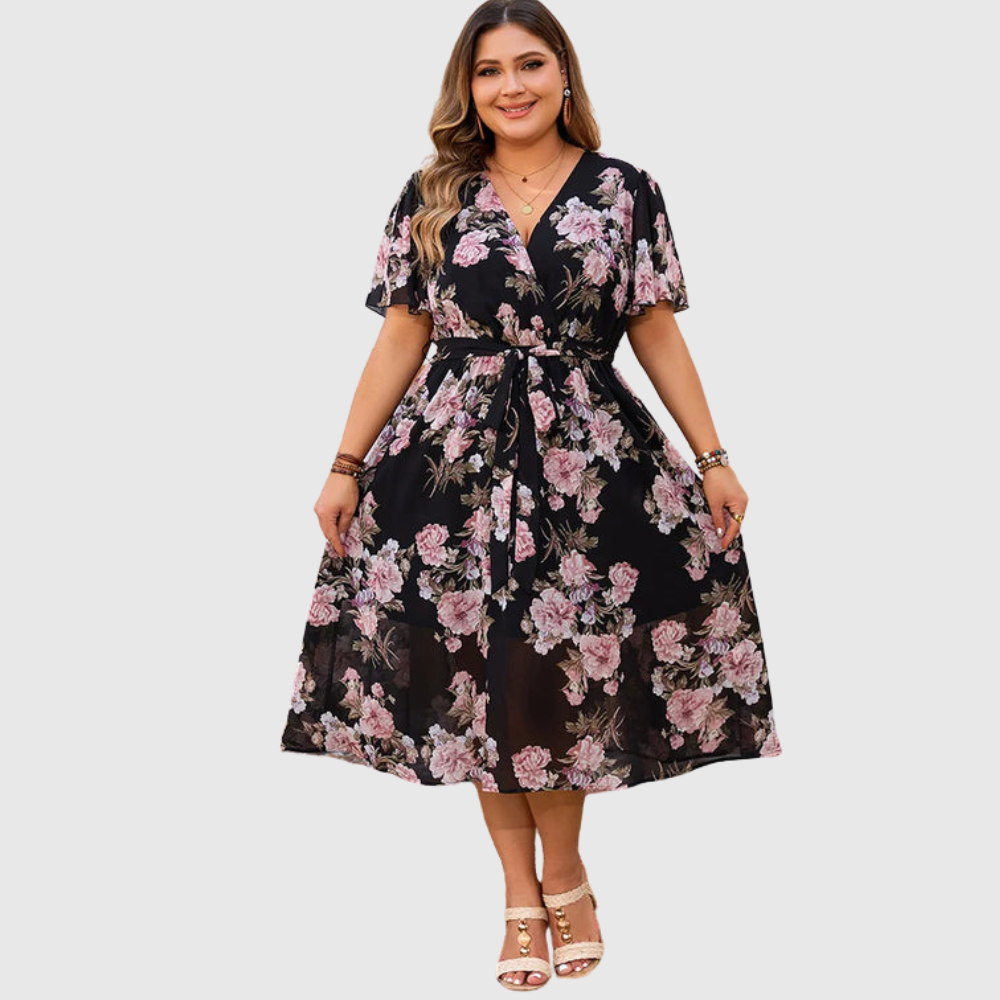 Surplice Plus Size Summer Dress