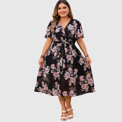 Surplice Plus Size Summer Dress