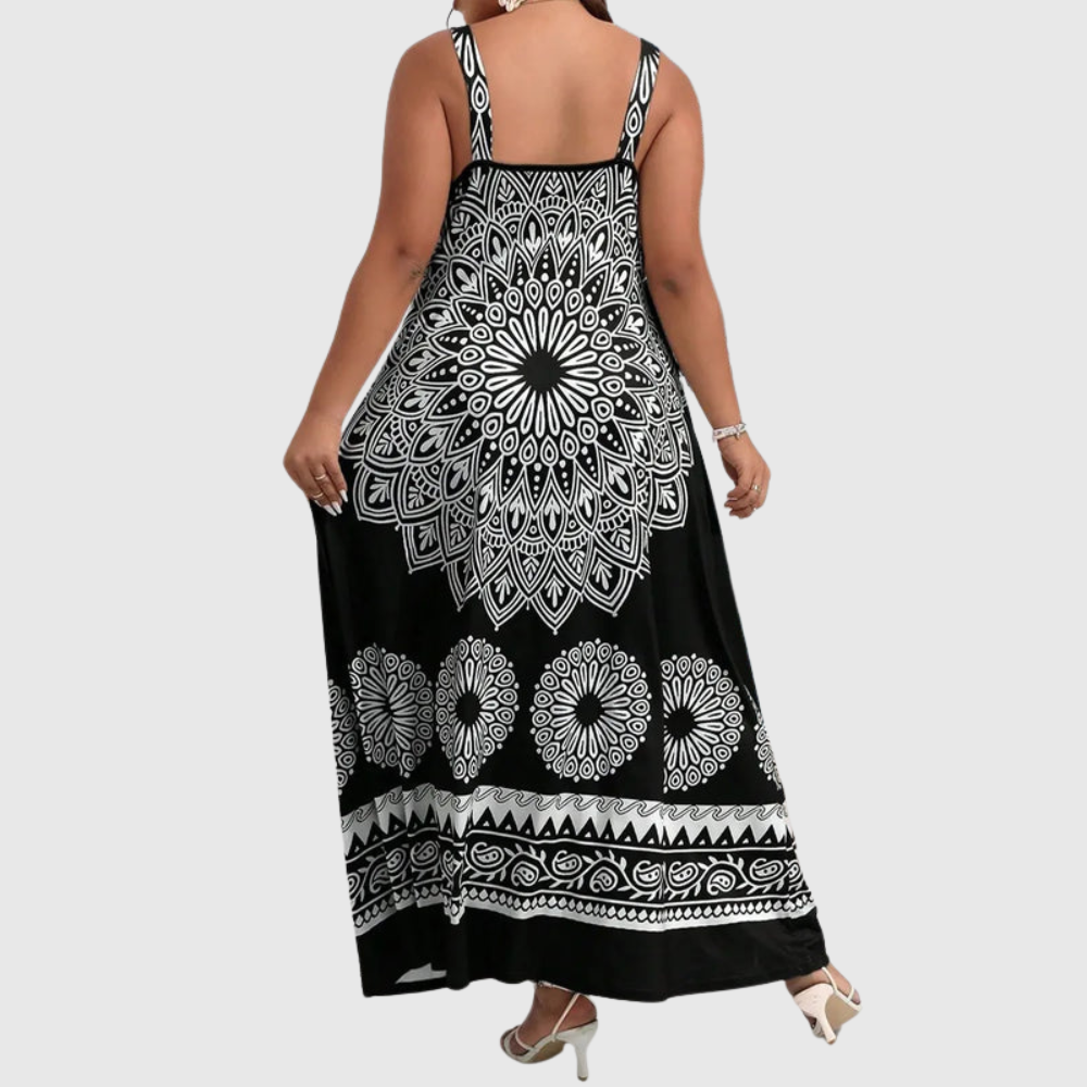 Backless Plus Size Maxi Dress