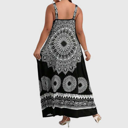 Backless Plus Size Maxi Dress