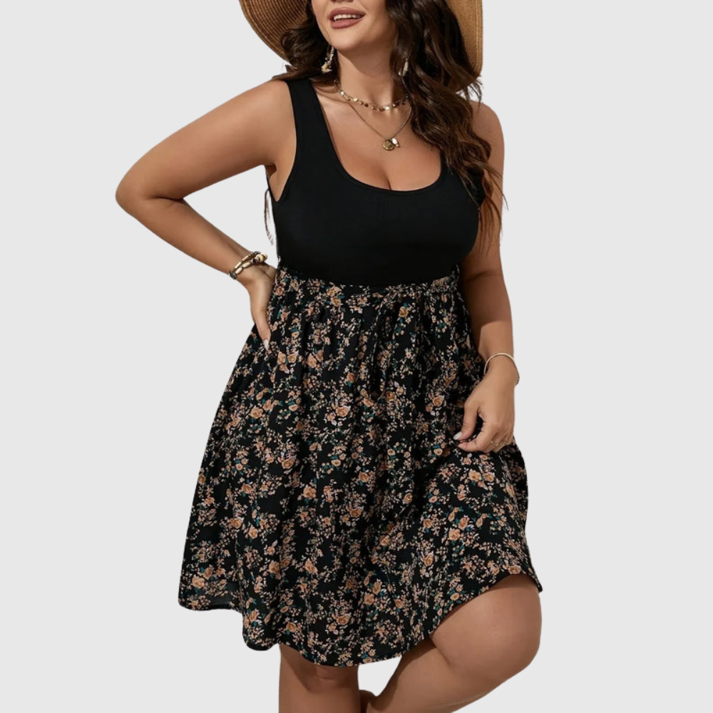 Blooming Plus Size Vacation Dress