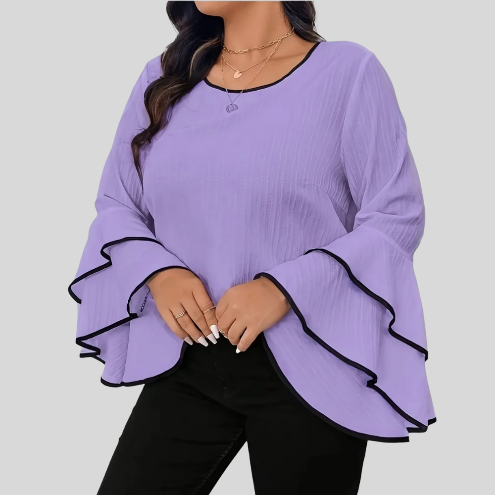 Flared Sleeve Casual Shirt