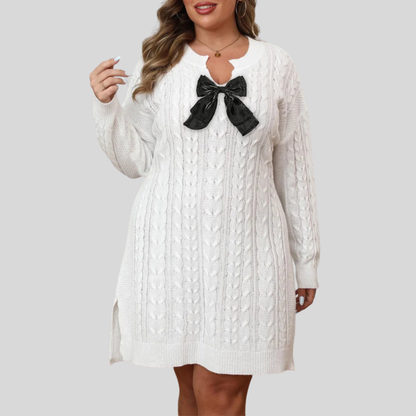 Plus Size Bow Midi Dress