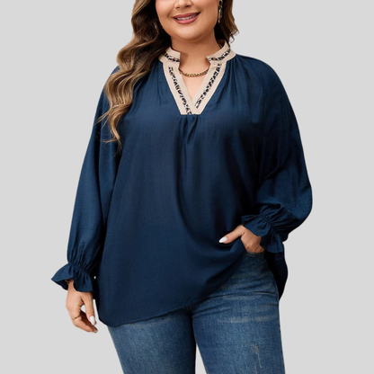 Long Sleeve Plus Size Blouse