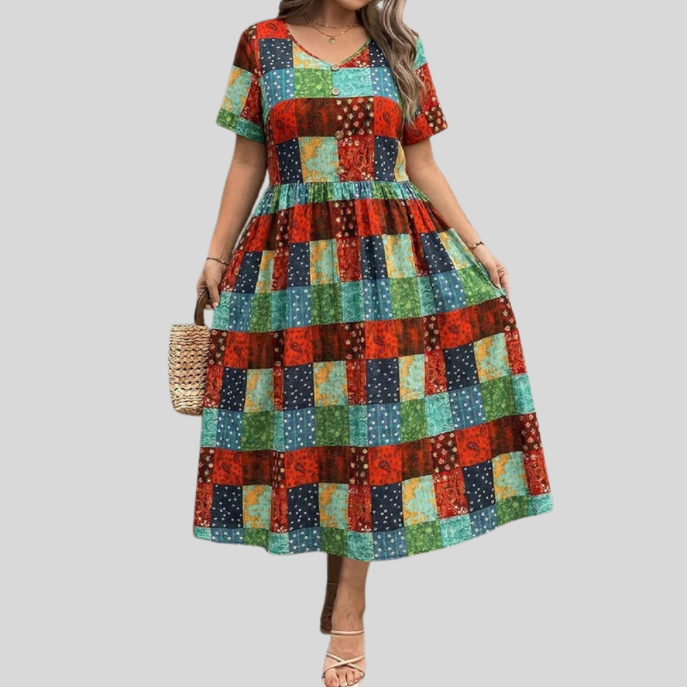 Plus Size Paisley Aline Dress