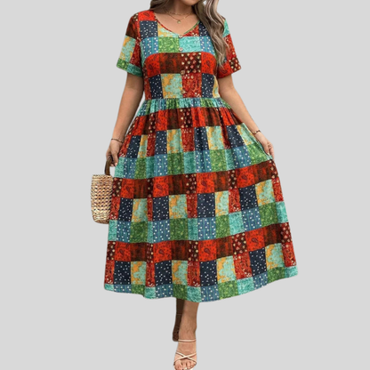 Plus Size Paisley Aline Dress