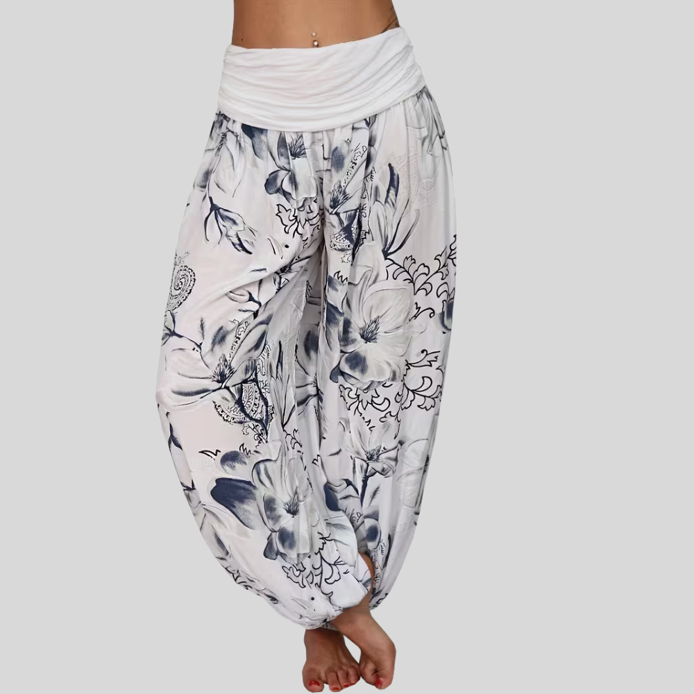 Plus Size Floral Harem Pants