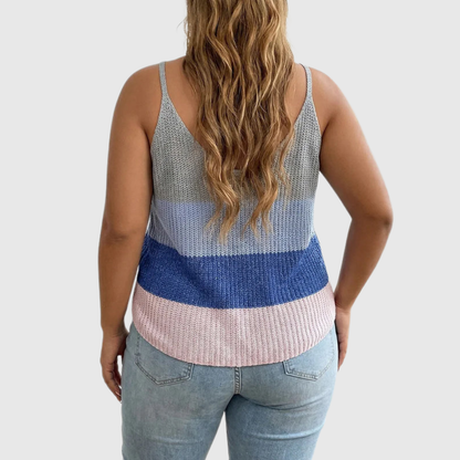 Color Block Plus Size Cami Top