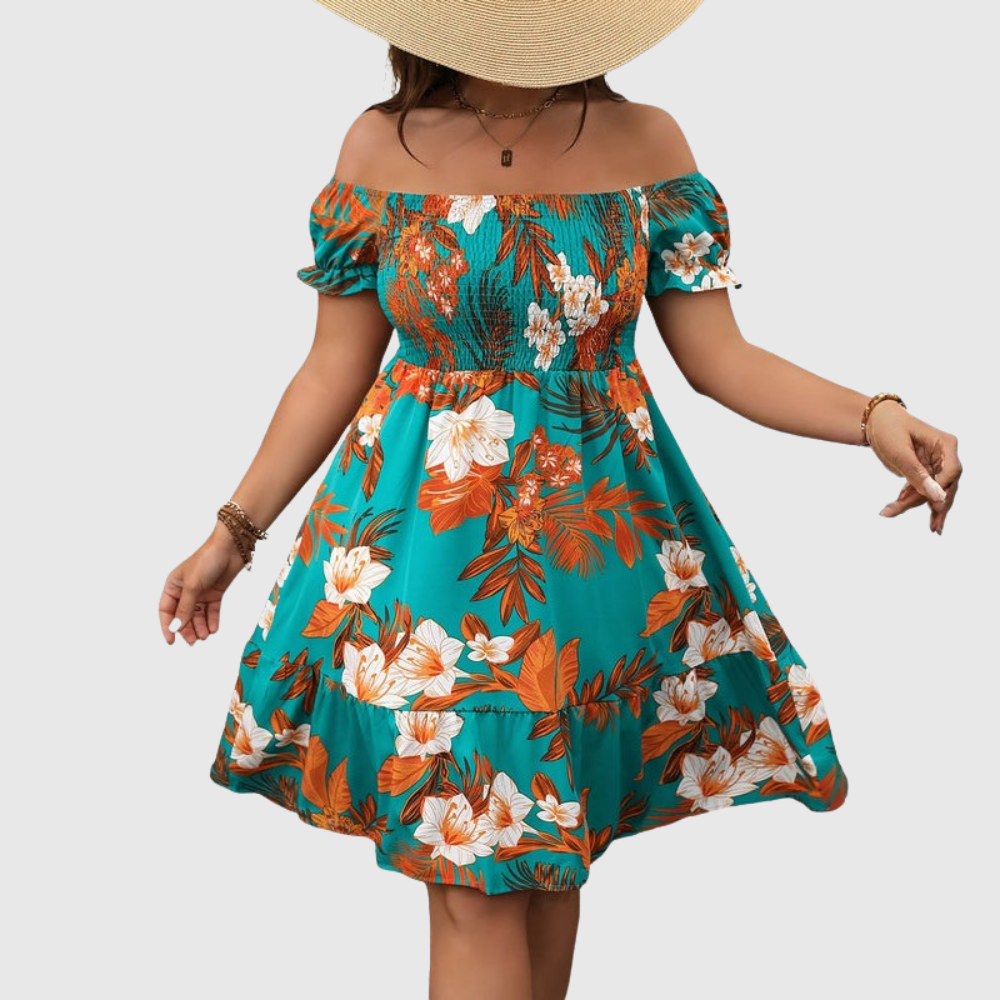 Bloom Shoulder Plus Size Dress