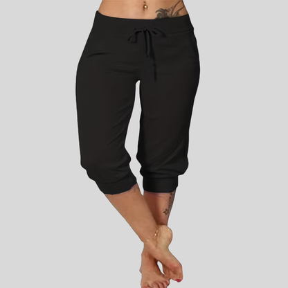 Plus Size Drawstring Capri Pants