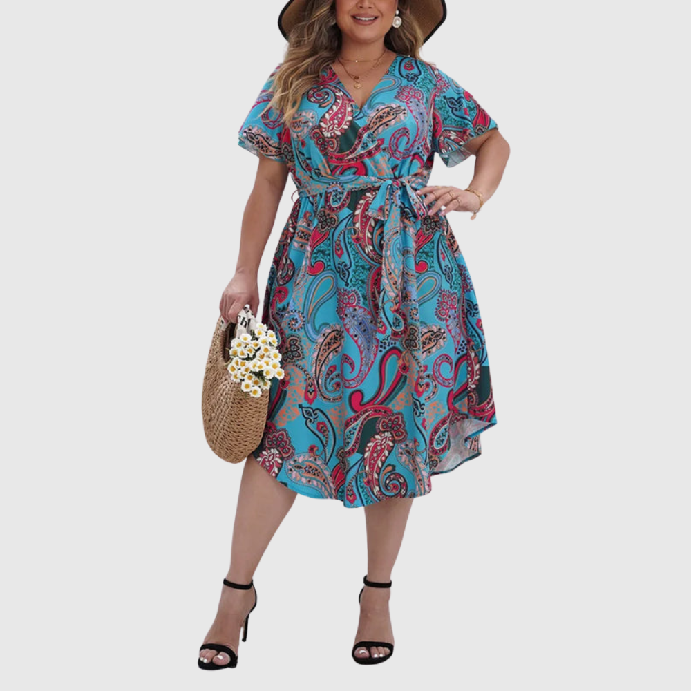 Paisley Plus Size Maxi Dress