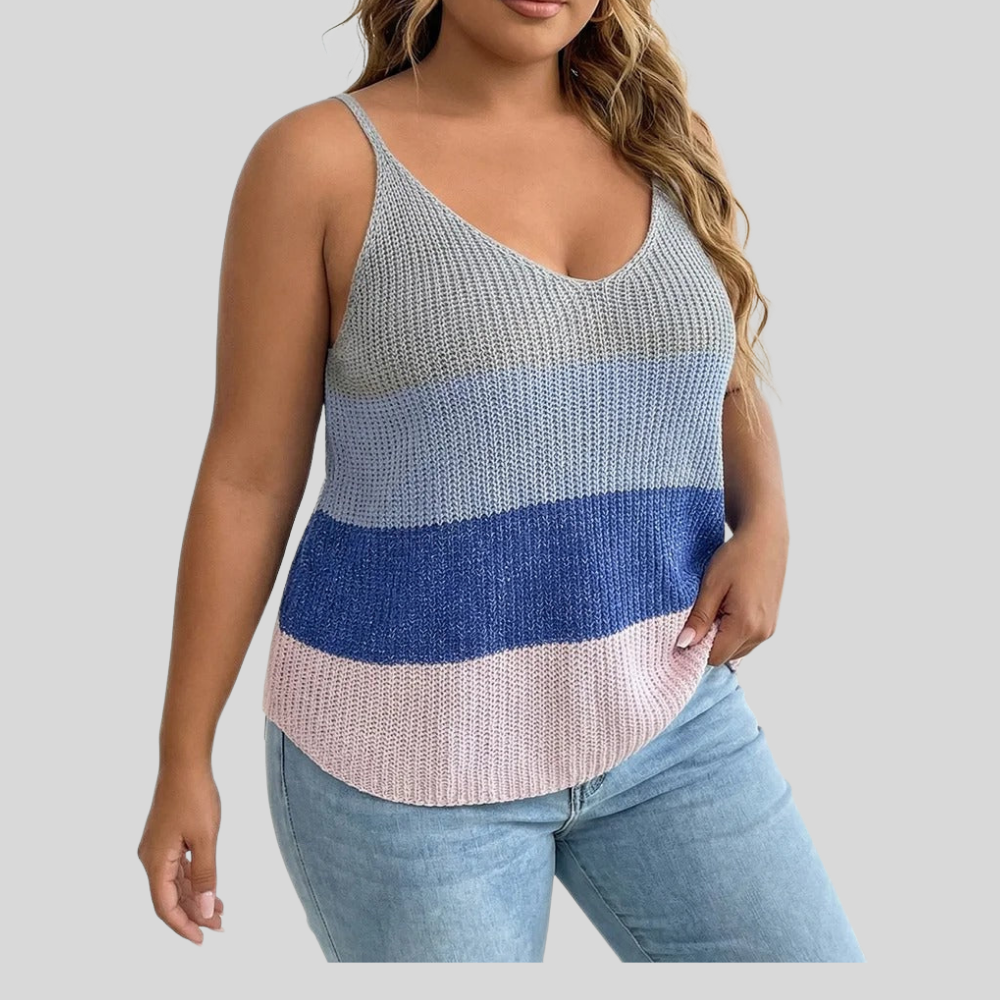 Color Block Plus Size Cami