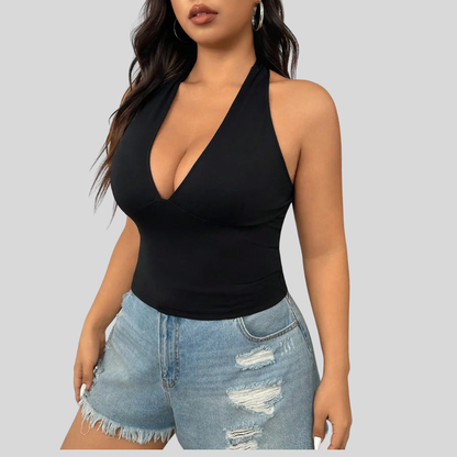 Halter Neck Plus Size Top