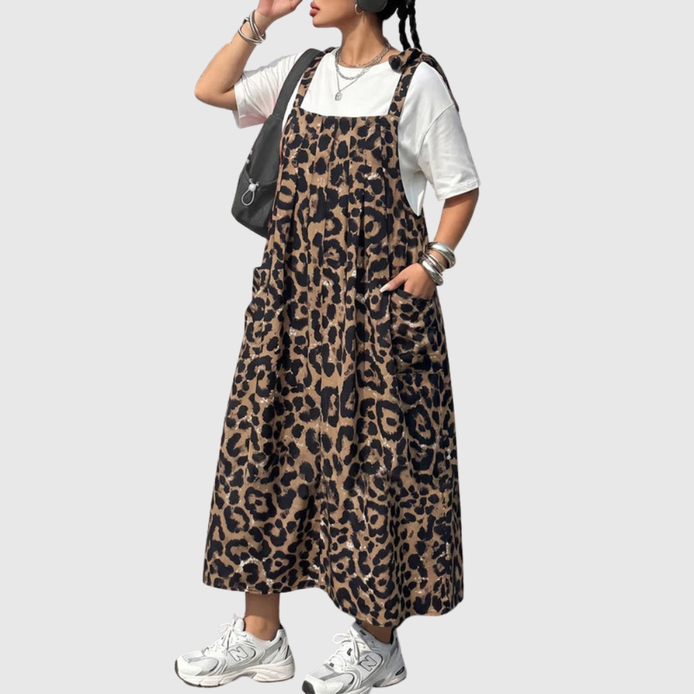 Wild Print Plus Size Summer Dress