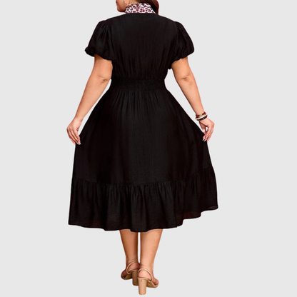 Patchwork Plus Size Maxi Dress