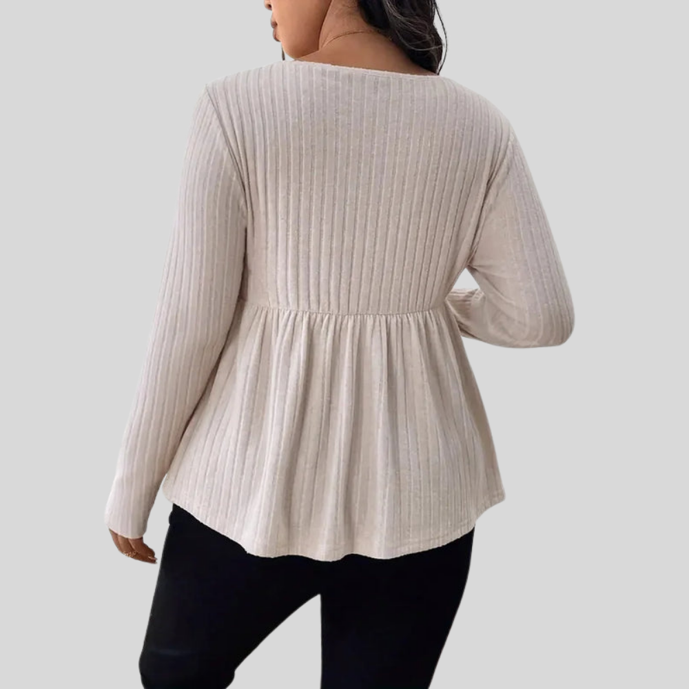 Sweetheart Peplum Plus Size Blouse