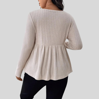 Sweetheart Peplum Plus Size Blouse