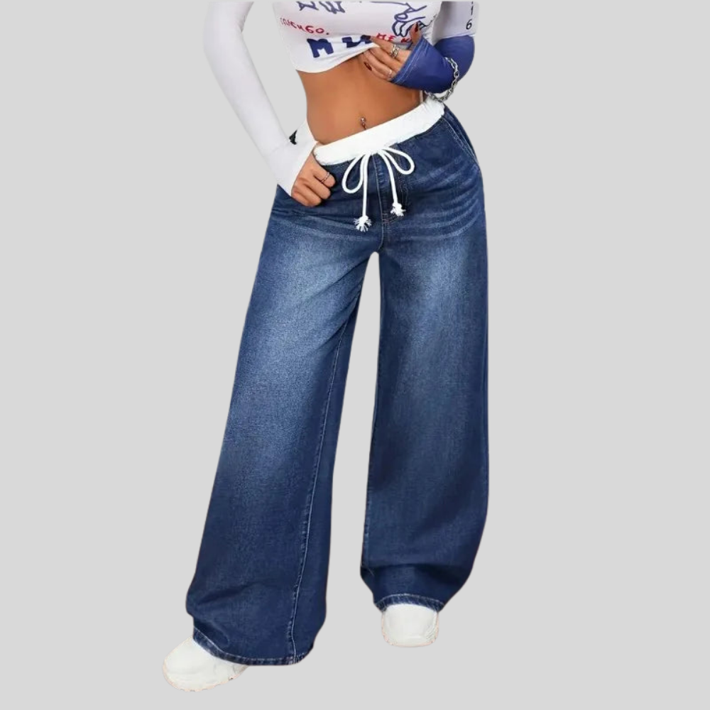 Plus Size Drawstring Wide Pants