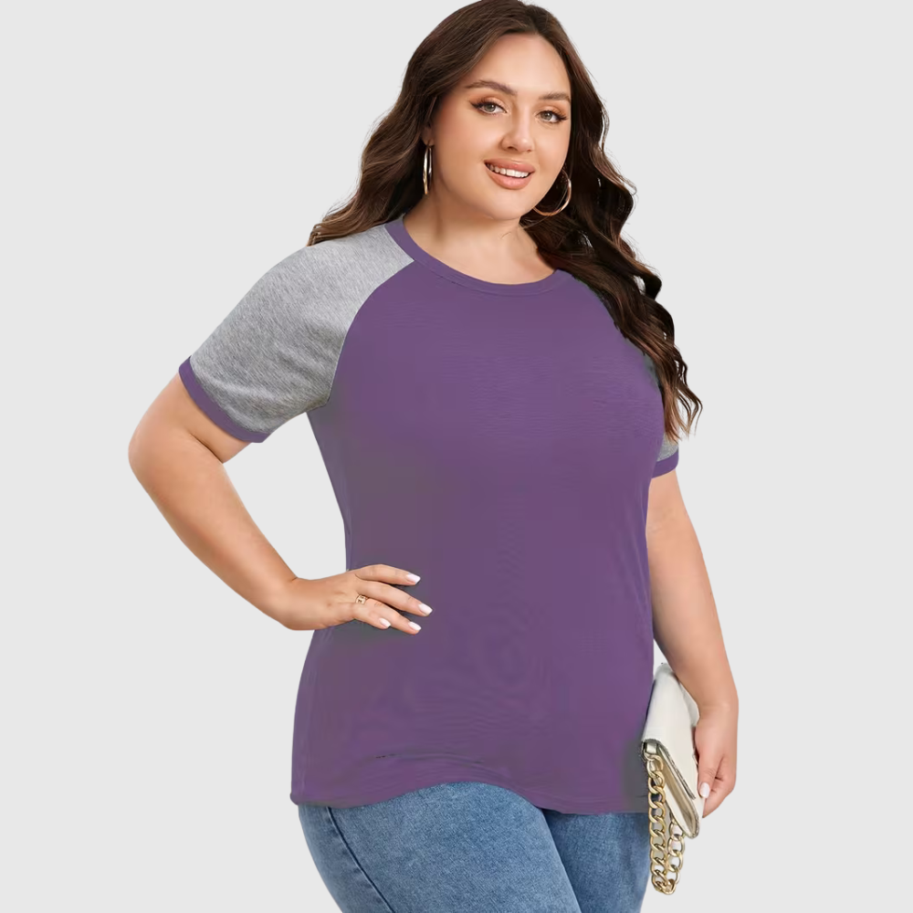 Raglan Block Plus Size Top
