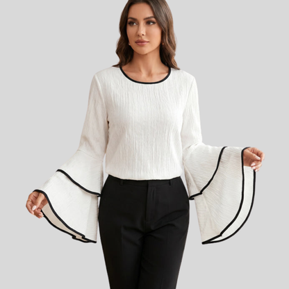Flared Sleeve Casual Shirt