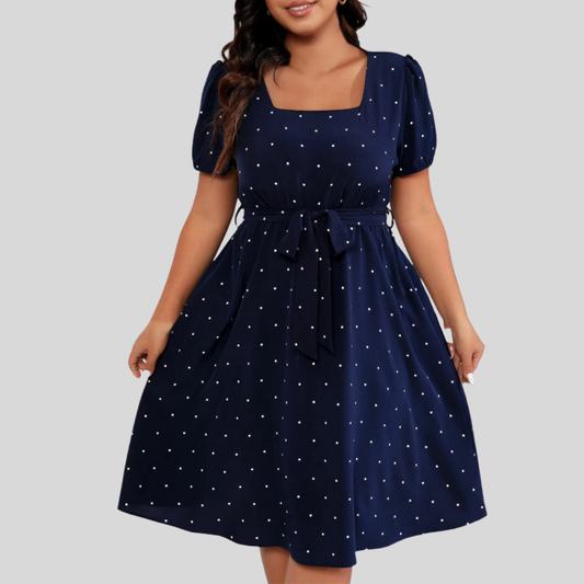 Plus Size Retro Polka Dress
