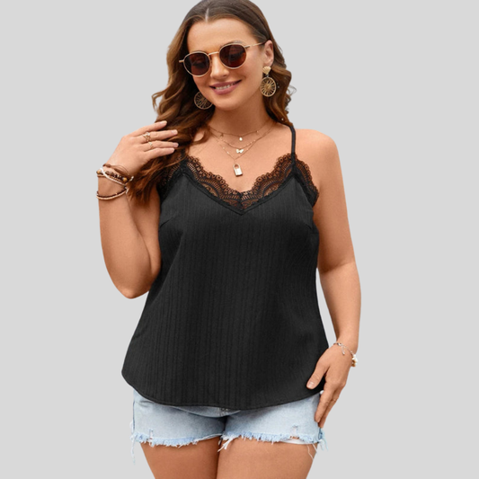 Lace Detail Plus Size Tank