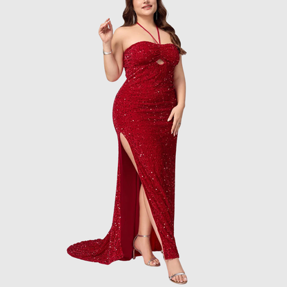 Glam Plus Size Evening Dress