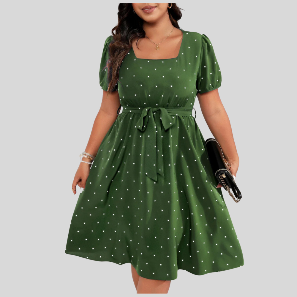 Plus Size Polka Dot Dress