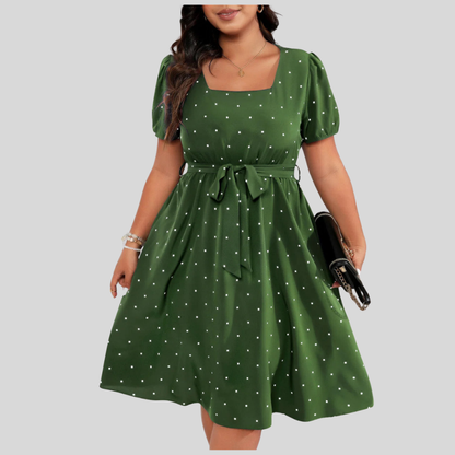 Plus Size Polka Dot Dress