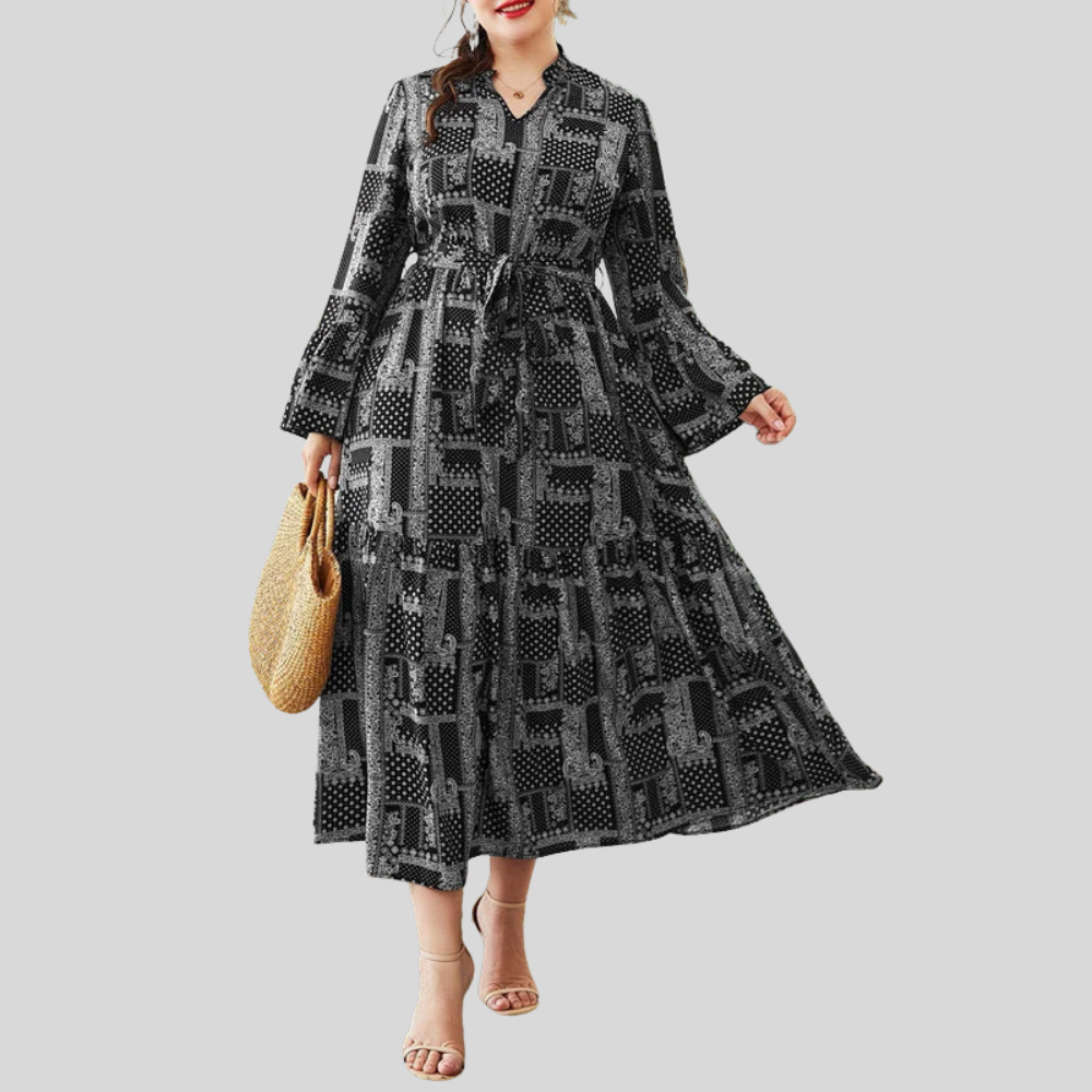 Plus Size Ethnic Aline Dress