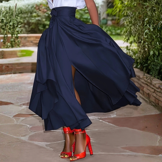 Plus Size Slit Maxi Skirt
